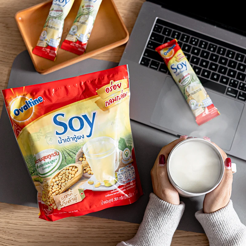 Ovaltine/阿华田泰国进口SOY豆浆粉速溶冲饮营养早餐豆奶冲泡原味