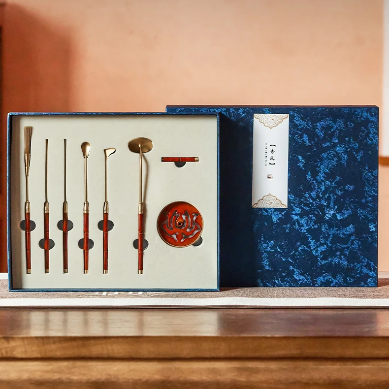 铜香篆工具香道套装香炉打篆制香粉器具香勺香铲香压香扫香篆模具