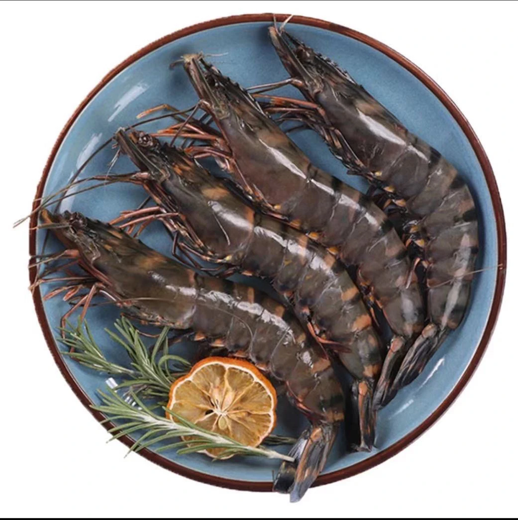 连云港发货  鲜冻黑虎虾 老虎虾 16-20规格 3斤/盒 25-30只