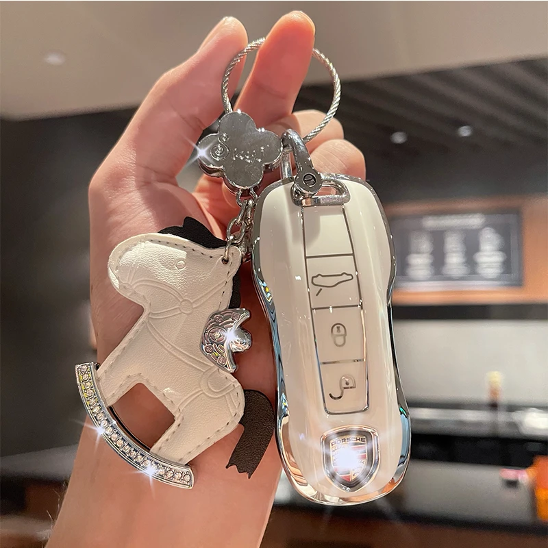 保时捷钥匙套卡宴Cayenne壳Macan帕拉梅拉Panamera扣718车包壳扣