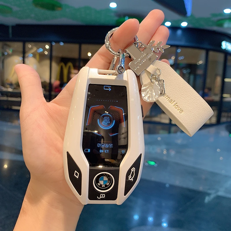 宝马液晶钥匙套22款X5L新3系5系6系7系535le/X3X4X6X7壳包扣男女