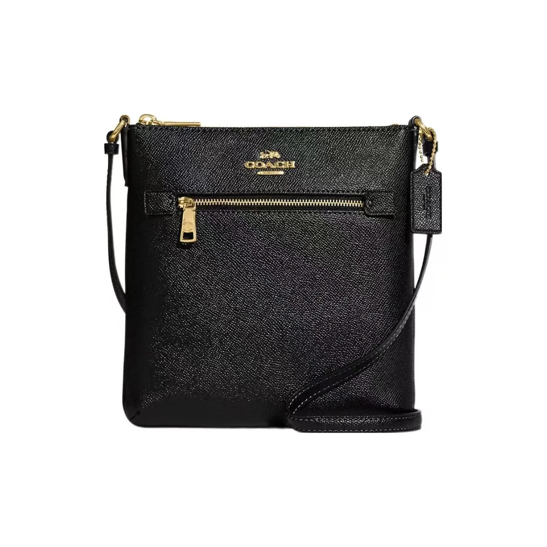 COACH/蔻驰Rowan 黑色迷你薄片斜挎包 CE871 IMBLK 美国直邮