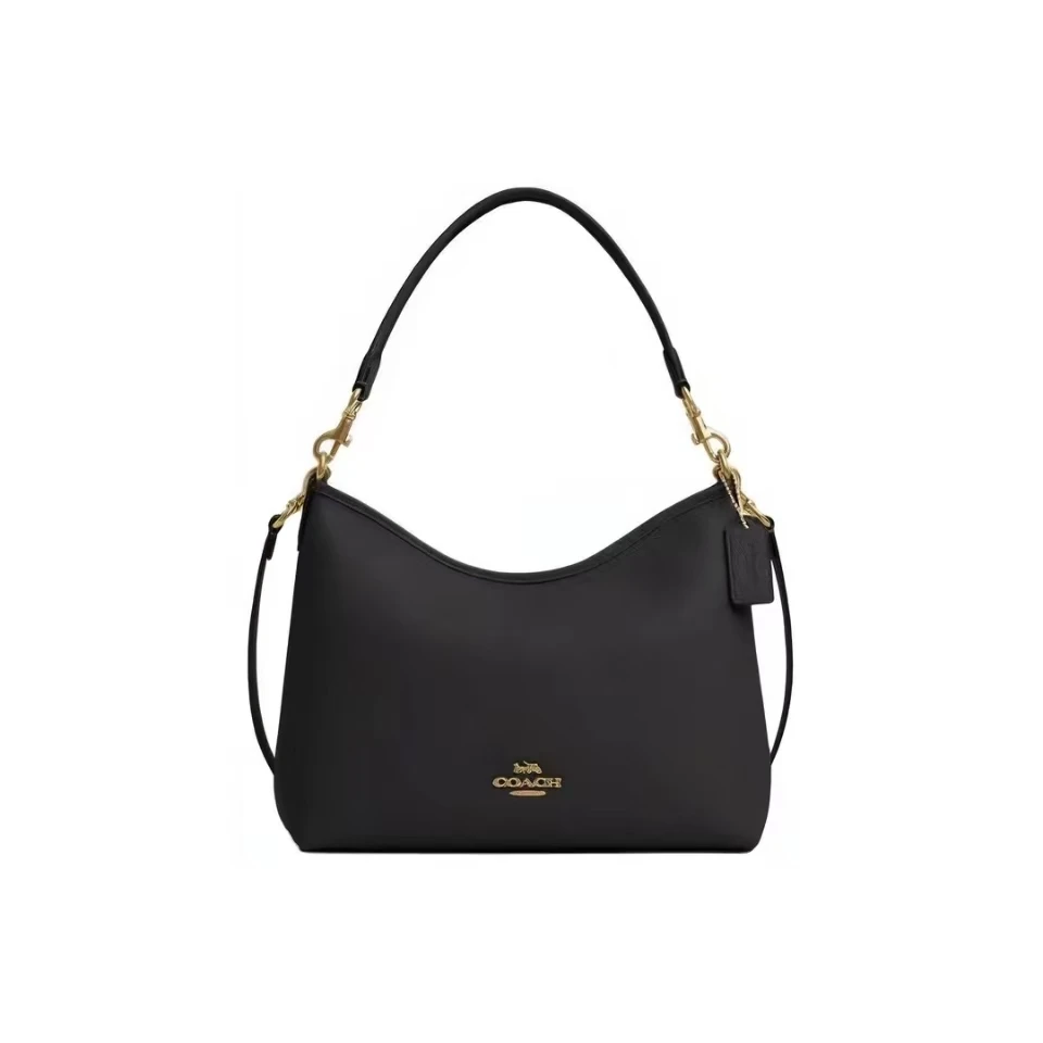 COACH / 蔻驰LAUREL黑色拉链流浪包CR148单肩包 31*23*11美国直邮