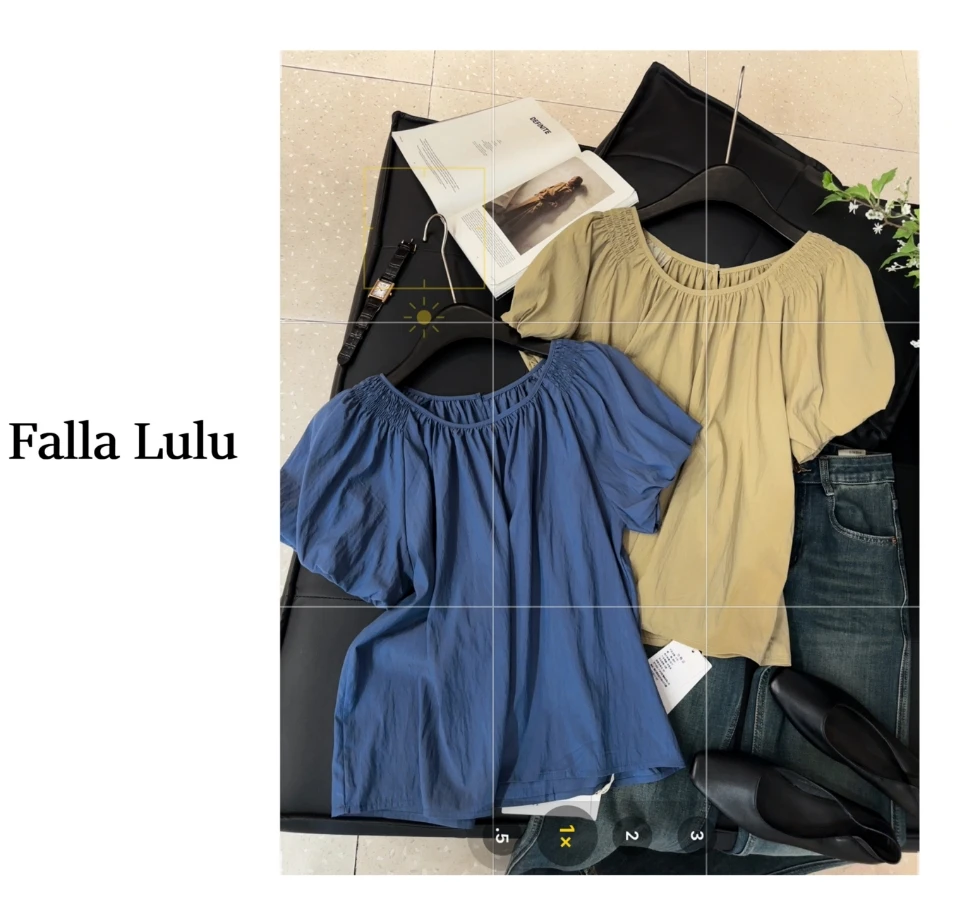 @英子家  韩系简约气质高品质纯色圆领衬衫  A5654