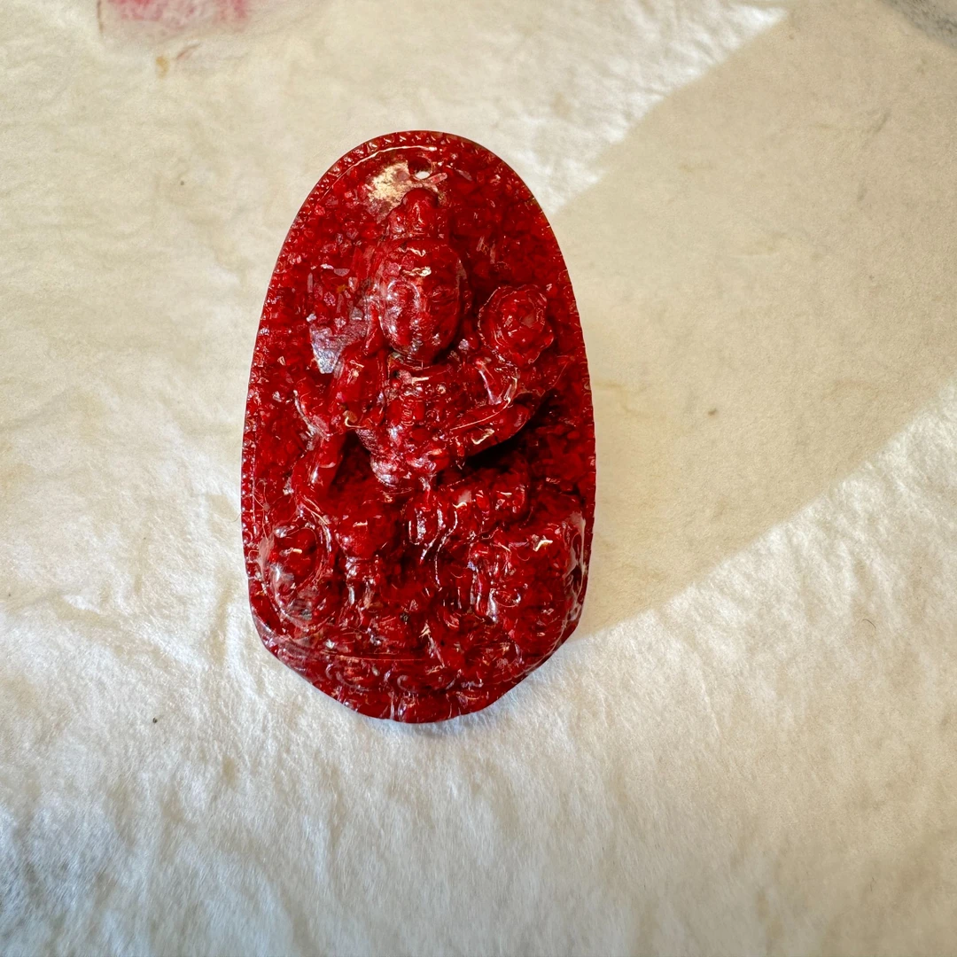 天然辰砂朱砂晶体颗粒小号守护神挂件