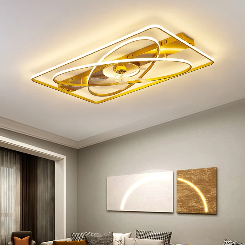 客厅简约吸顶风扇灯