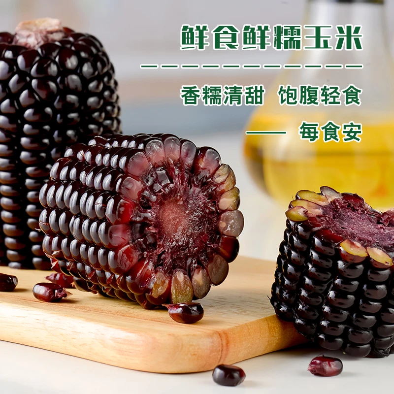 每食安黑糯玉米220gx8支寒地黑土东北黑糯玉米营养好吃