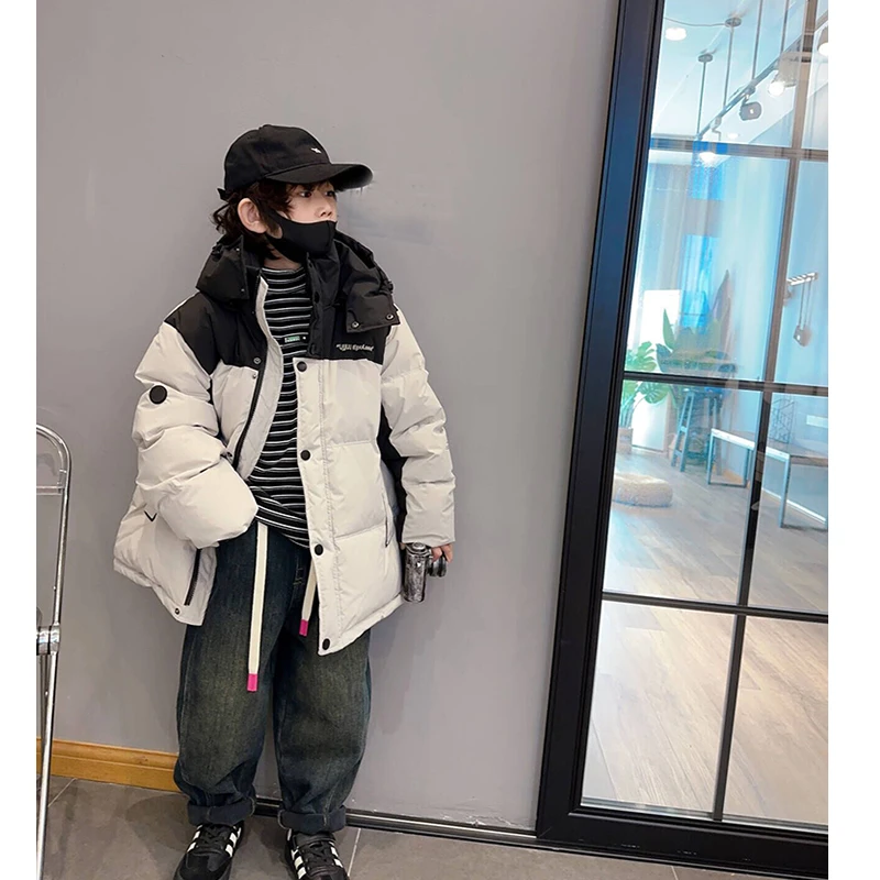 男童冬季连帽羽绒服保暖高品质款宽松时尚洋气加厚中大童儿童冬装