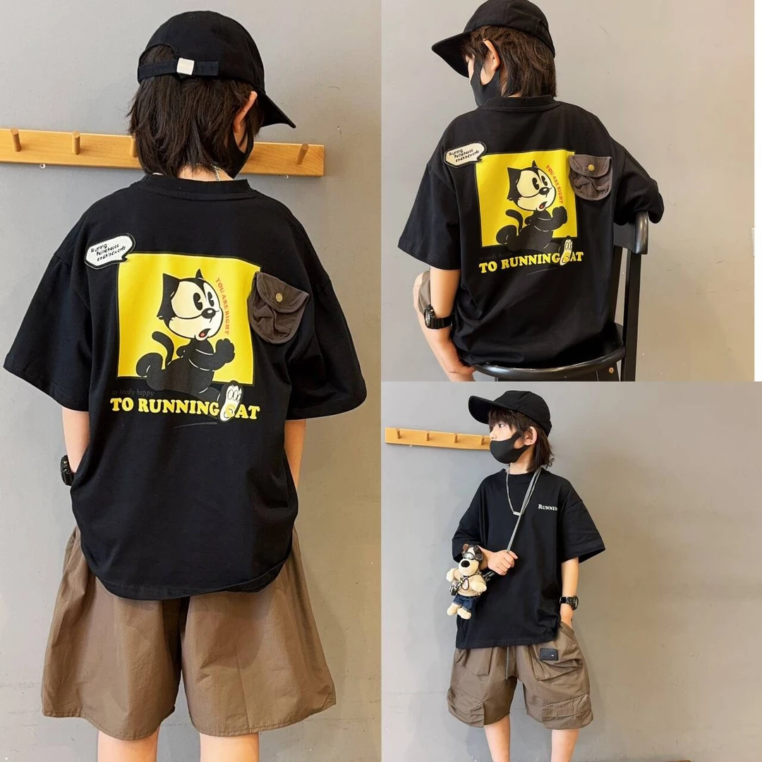 男童夏季新款短袖T恤时尚个性款