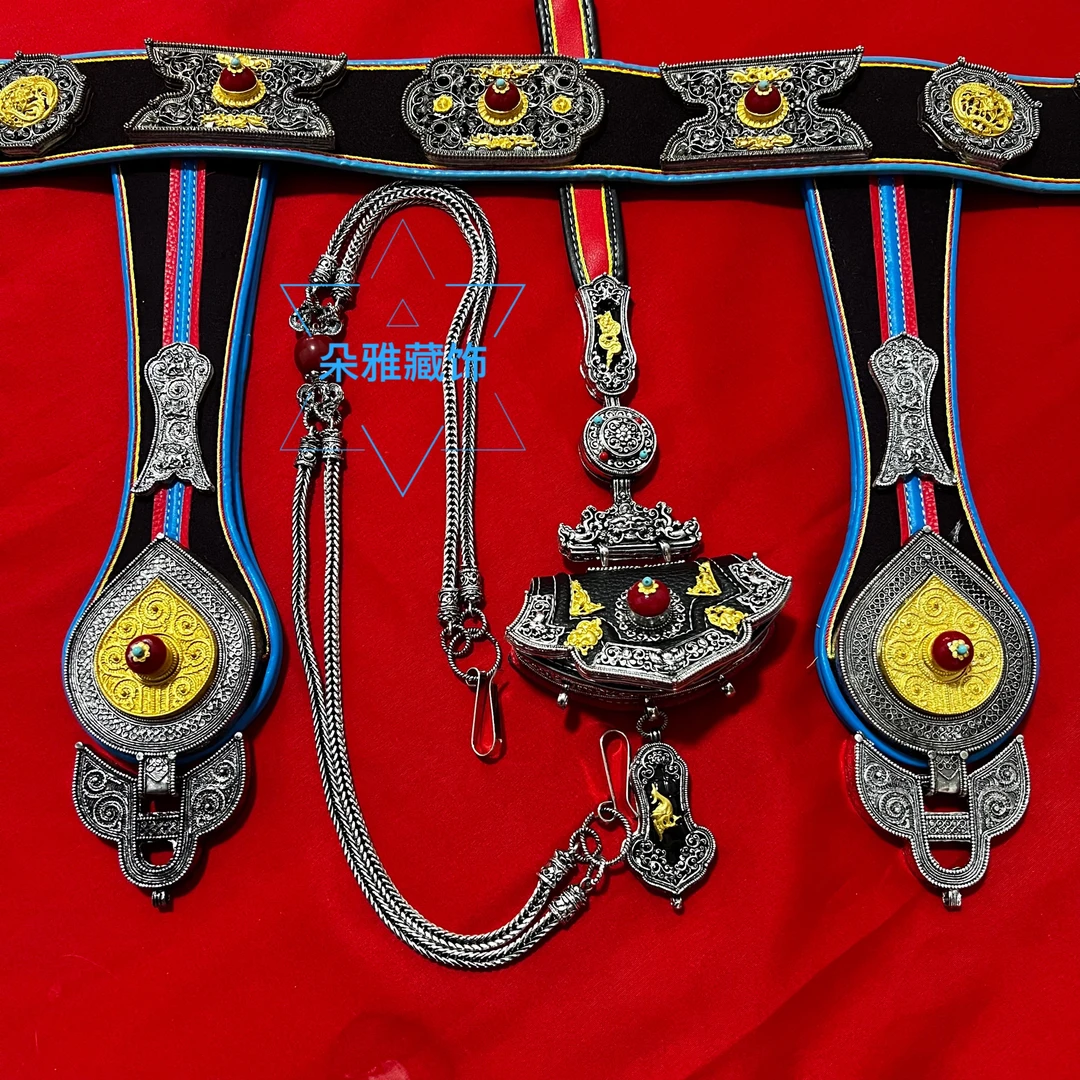 朵雅藏式腰间挂件配饰藏族民族风服装藏袍配饰钱包腰带裸茹腰链