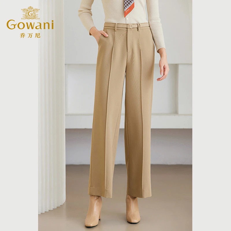 显瘦舒适时尚裤子女2024冬新款直筒阔腿裤显瘦时髦ET4F907409