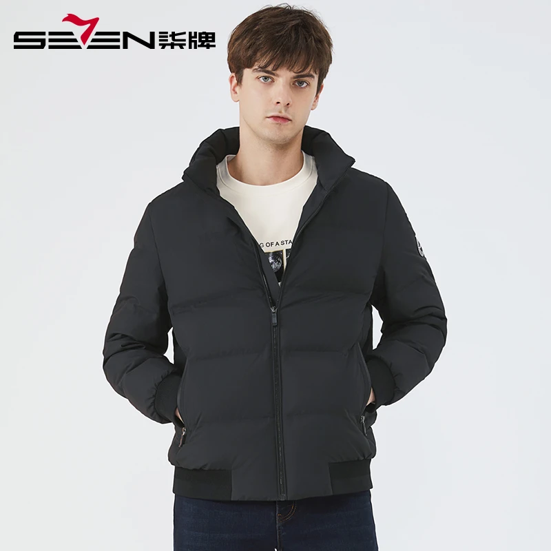 【白鸭绒】柒牌男装加厚羽绒服 2023冬季新款男士防风立领休闲外套