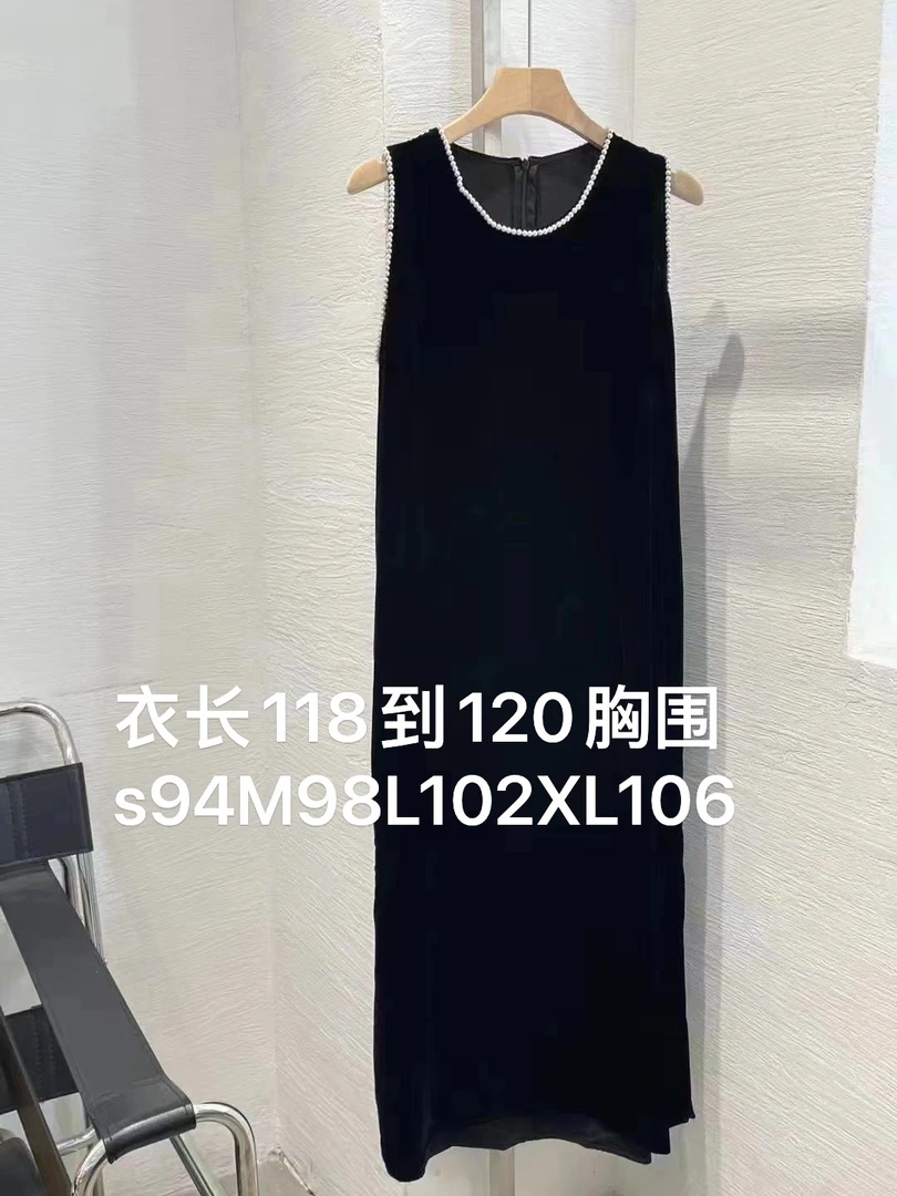 桑蚕丝真丝丝绒气质百搭简约长款