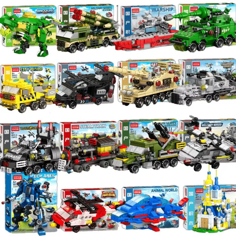 兼容海陆空军事工程积坦克机甲机器人益智拼装儿童节日礼物