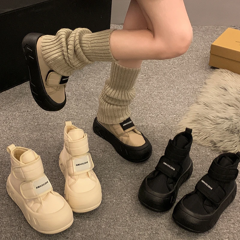 贾不假雪地靴女款2025秋冬新款网红超火百搭加绒保暖厚底休闲棉鞋