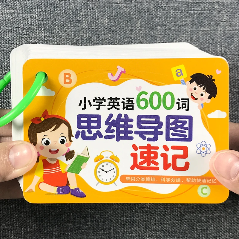 小学生思维导图英语速记单词卡词汇速记大全手册图解手卡记背神器