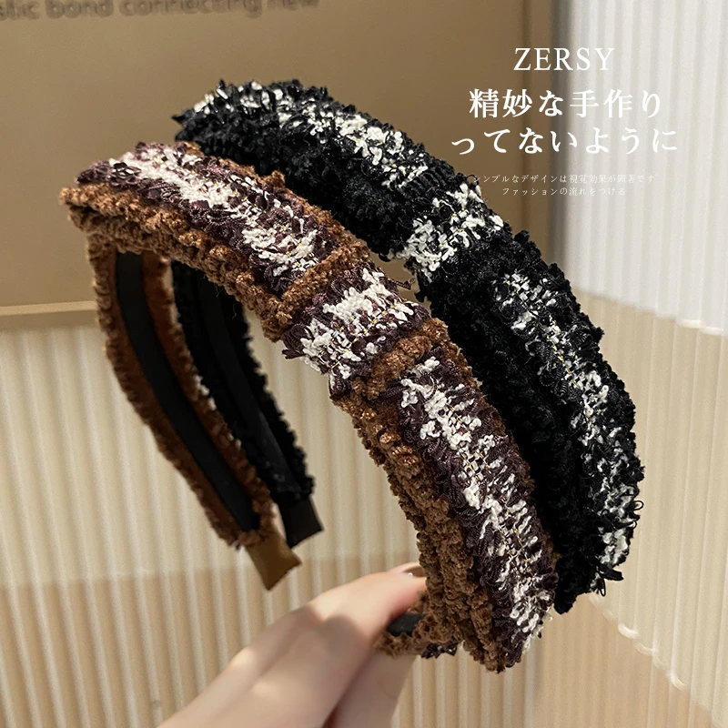 美拉德发箍女2023新款高级感秋冬小香风蝴蝶结头箍显脸小发卡头饰