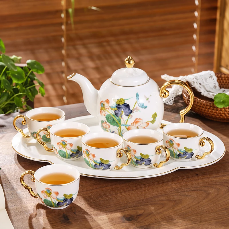 新中式陶瓷茶具套装家用客厅高档下午茶咖啡杯茶杯高级感轻奢水具