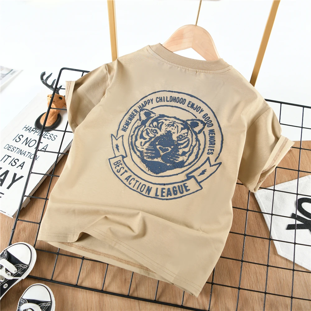 男童夏款T恤2024款中大小男孩夏季短袖上衣半袖打底衫宝宝夏装