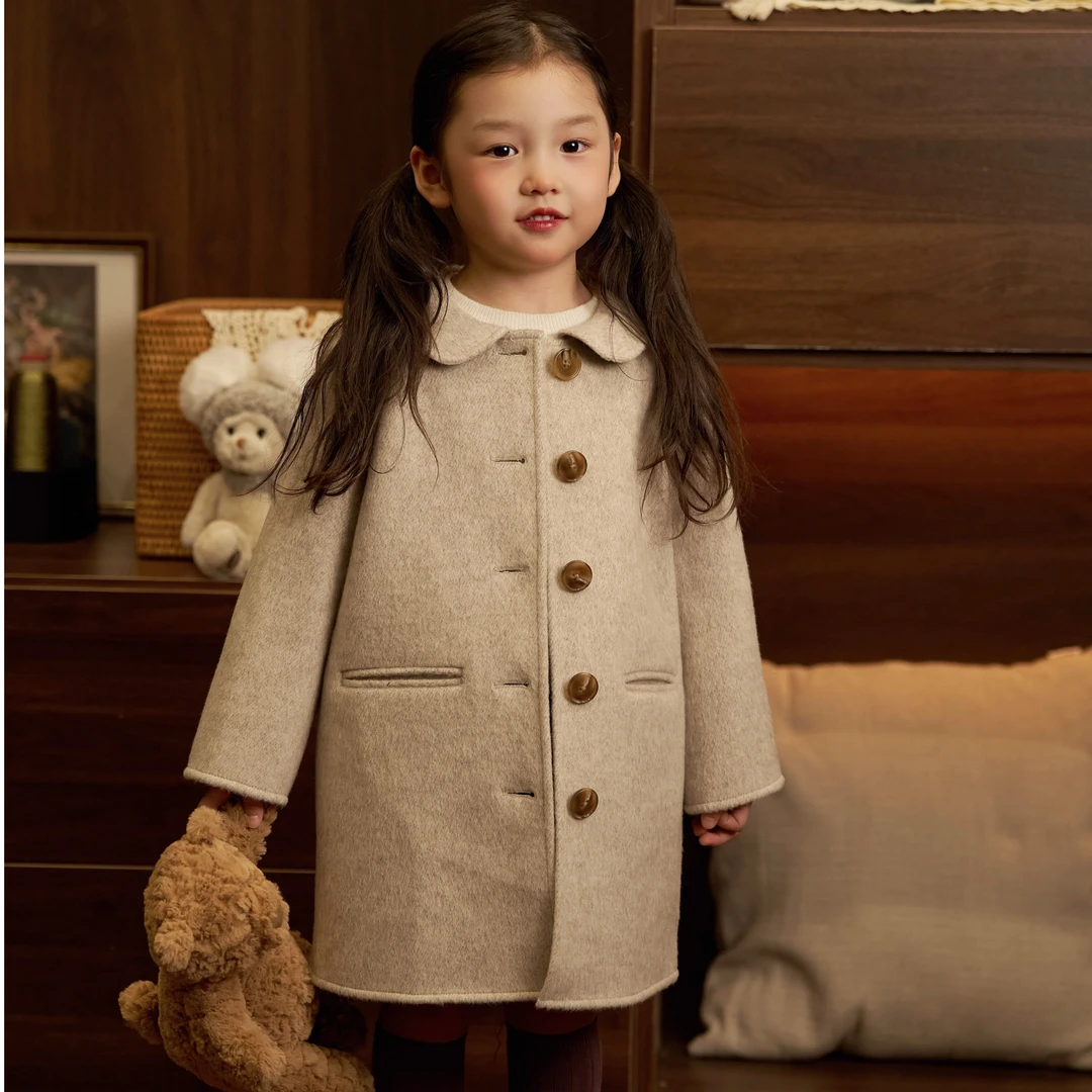 【雾灰河畔】DY230731 冬季新款 纯手工！ 双面绵羊毛大衣