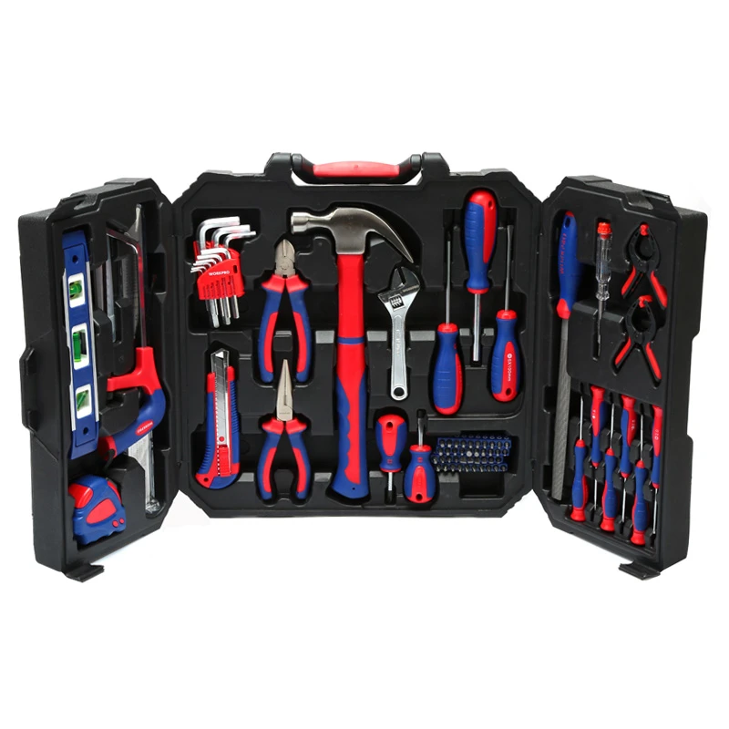 WORKPRO/万克宝77PC吹塑盒通用工具组套 （微瑕处理带包装）