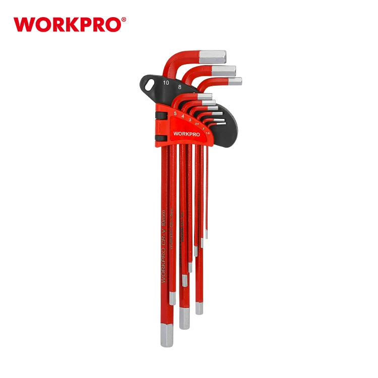 WORKPRO/万克宝9件套公制标长内六角扳手（微瑕处理带包装）