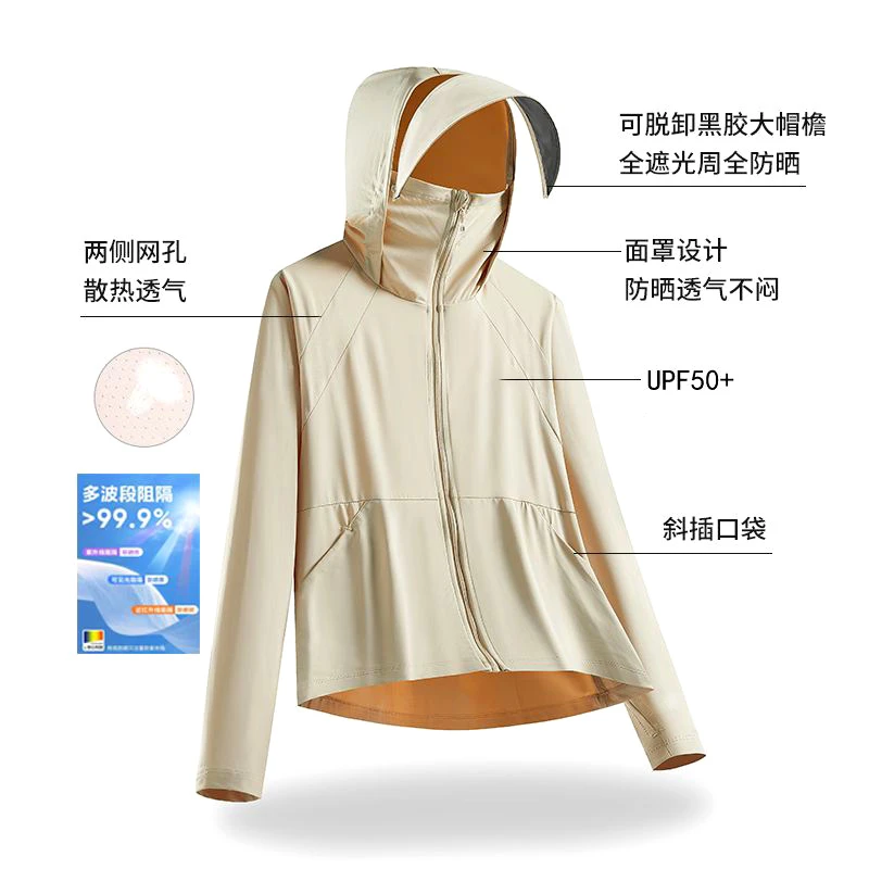 专业级冰丝户外新男女夏季黑胶大檐帽防紫外线薄款防晒服