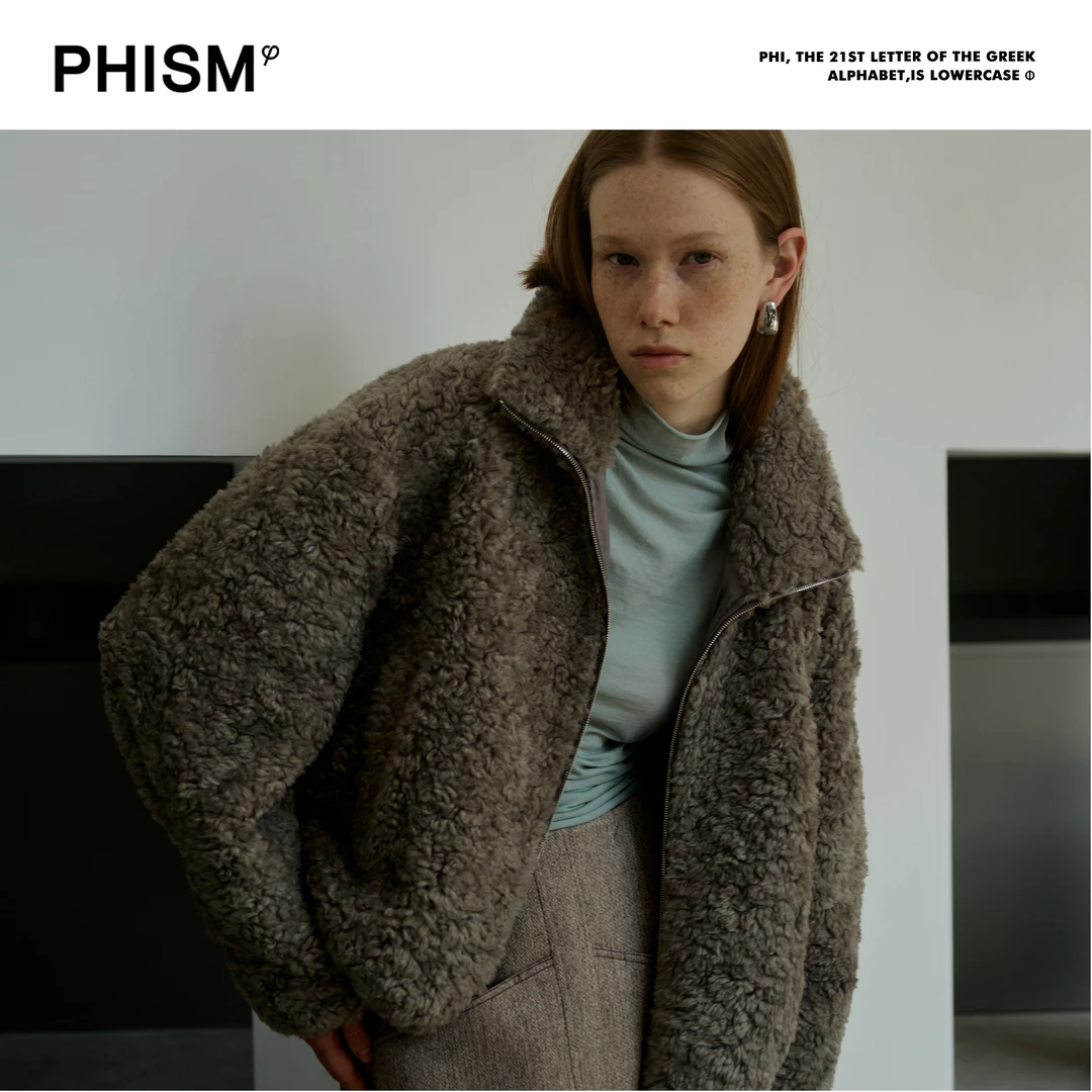 PHISM/PHISM新款时尚毛毛拉链外套887C10