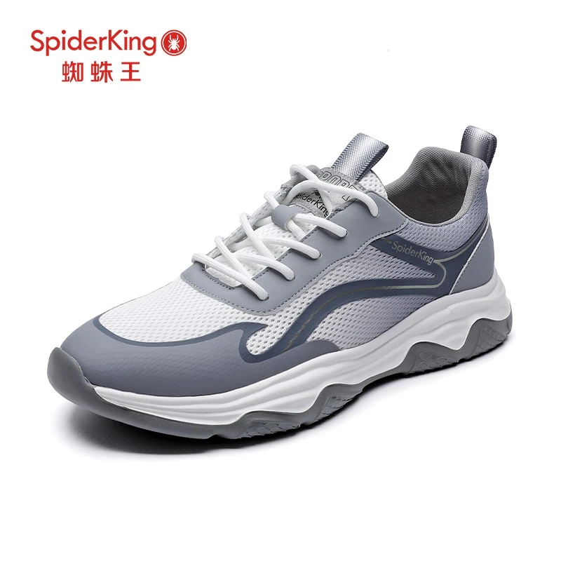 蜘蛛王男鞋2023夏季新款透气网面鞋男士飞织鞋时尚软底青春薄款