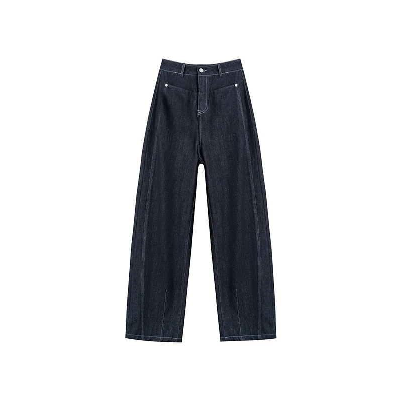 【私人高定】高腰贴标香蕉裤百搭水洗阔腿牛仔裤A2250YJ