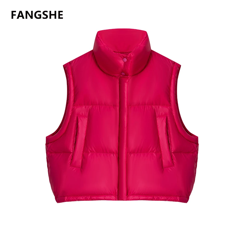 【私人高定】立领抽绳纯色百搭宽松加厚短款羽绒马甲A1372YJ