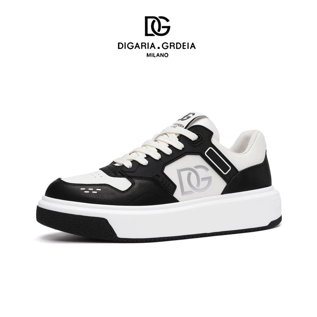 迪嘎雅DIGARIA&GRDEIADG6138-3 经典小白鞋男透气板鞋时尚男士