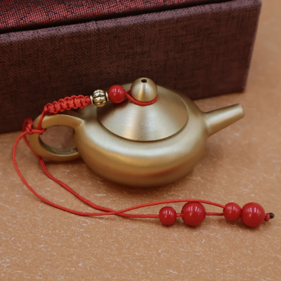 黄铜手玩件把把壶迷你精致小号壶桌面摆件铜工艺品装饰茶宠