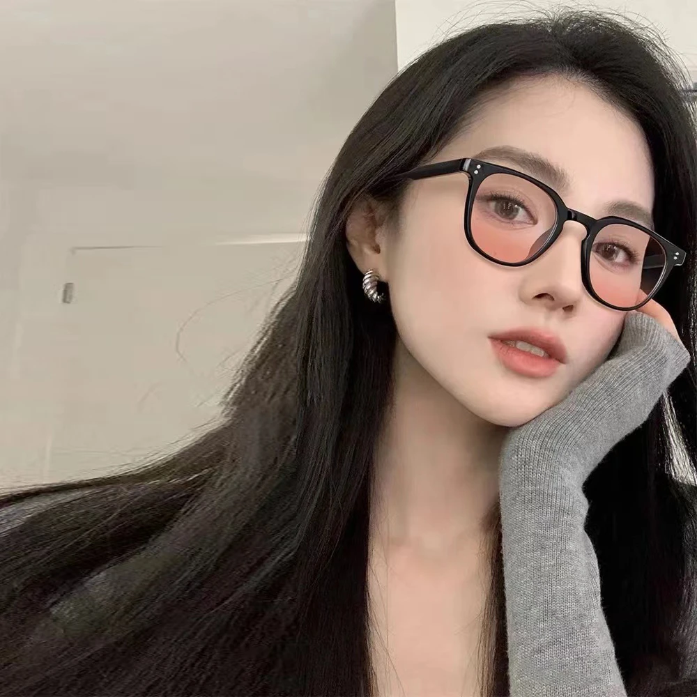 网红茶色大框时尚镜框黑色墨镜太阳镜抗疲劳防紫外线眼镜女复古