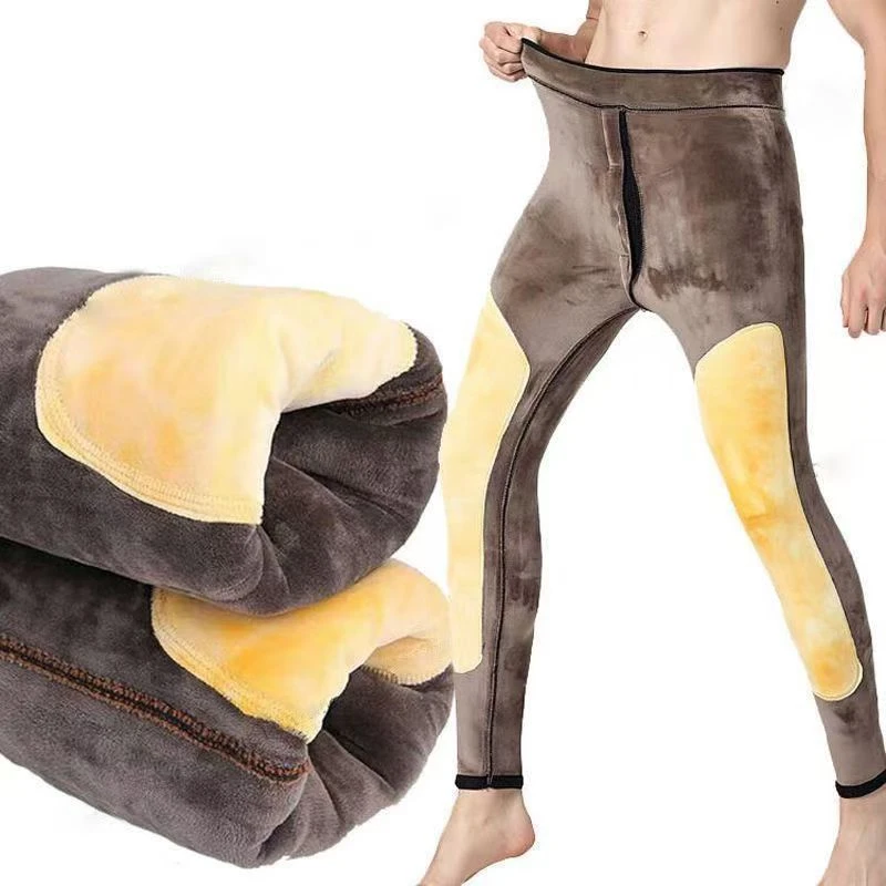 【清仓】冬季新款棉裤男加绒加厚保暖裤打底绒裤毛裤高腰护腰护膝