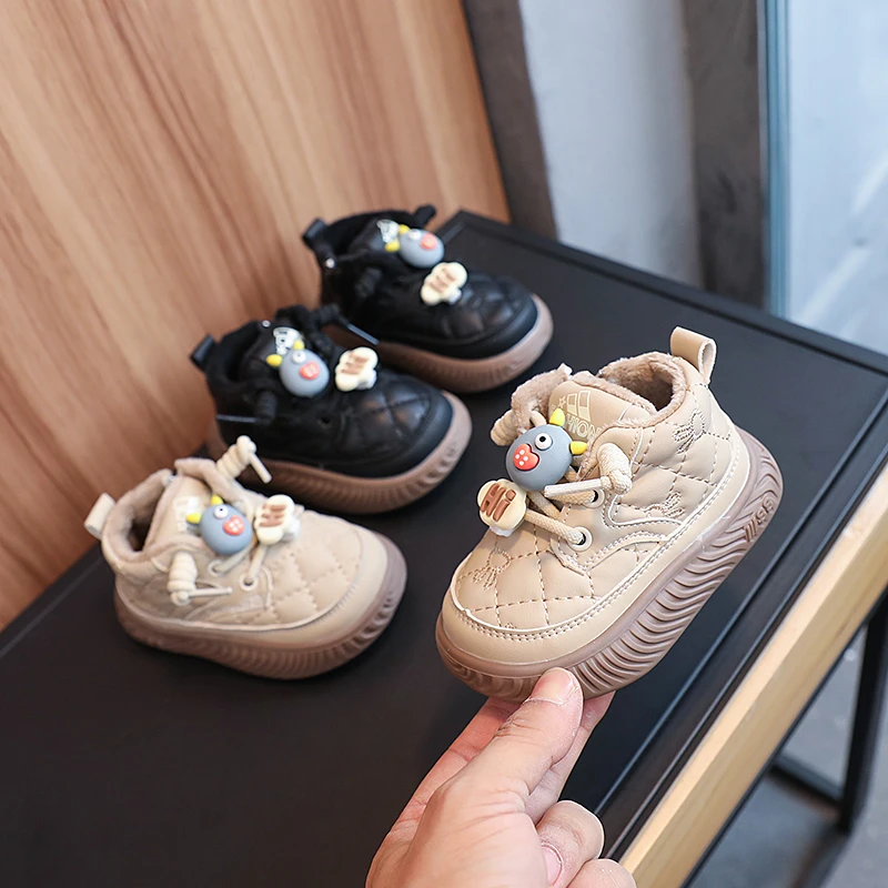 宝宝鞋子软底婴幼儿学步鞋男童女童冬季加绒保暖二棉鞋儿童运动鞋