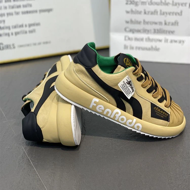 【小扬哥推荐】贝壳头撞色潮男鞋2023秋耐脏厚底舒适潮牌小丑休闲鞋