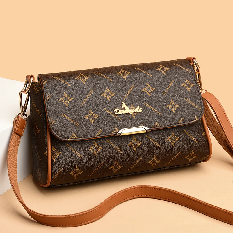 蒂森袋鼠女包新款2025百搭中年妈妈包真皮大容量单肩斜挎手提软包