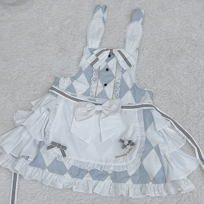 B品告白气球家爱丽丝背带兔耳短Lolita日系软妹洛丽塔洋装