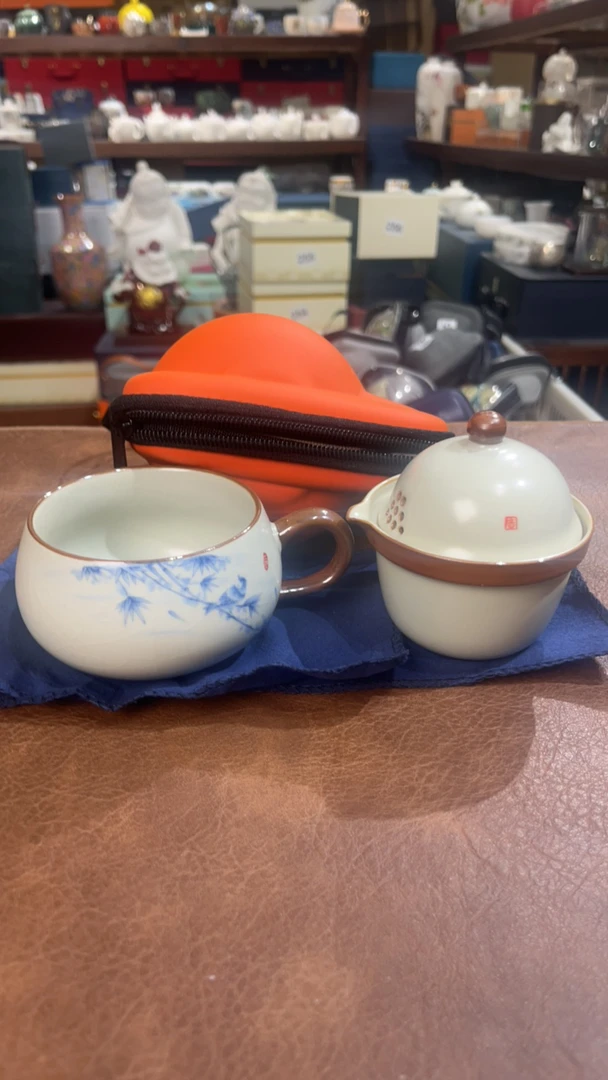 358文竹一壶一杯旅行茶具
