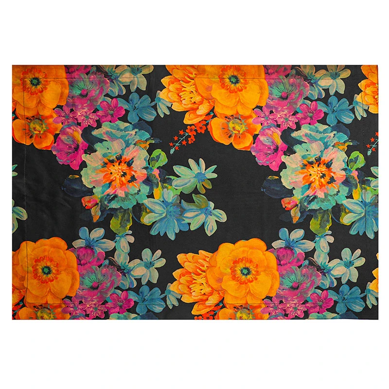 单面枕套【花花世界】60姆米香云纱桑蚕丝枕巾卧室高档真丝枕头巾