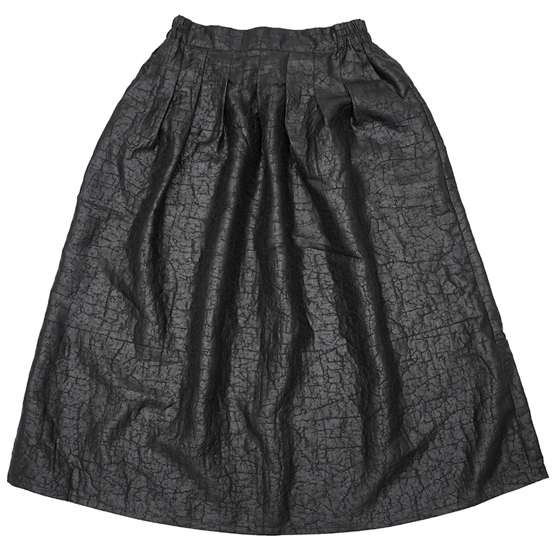 伞裙【经典黑龟】香云纱新款桑蚕丝真丝挺阔雅致国风带口袋夏季百搭