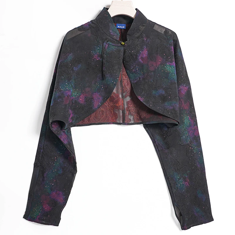 剪花香云纱【星空】防晒衣长袖外穿新中式休闲知性美衬衫桑蚕丝户外