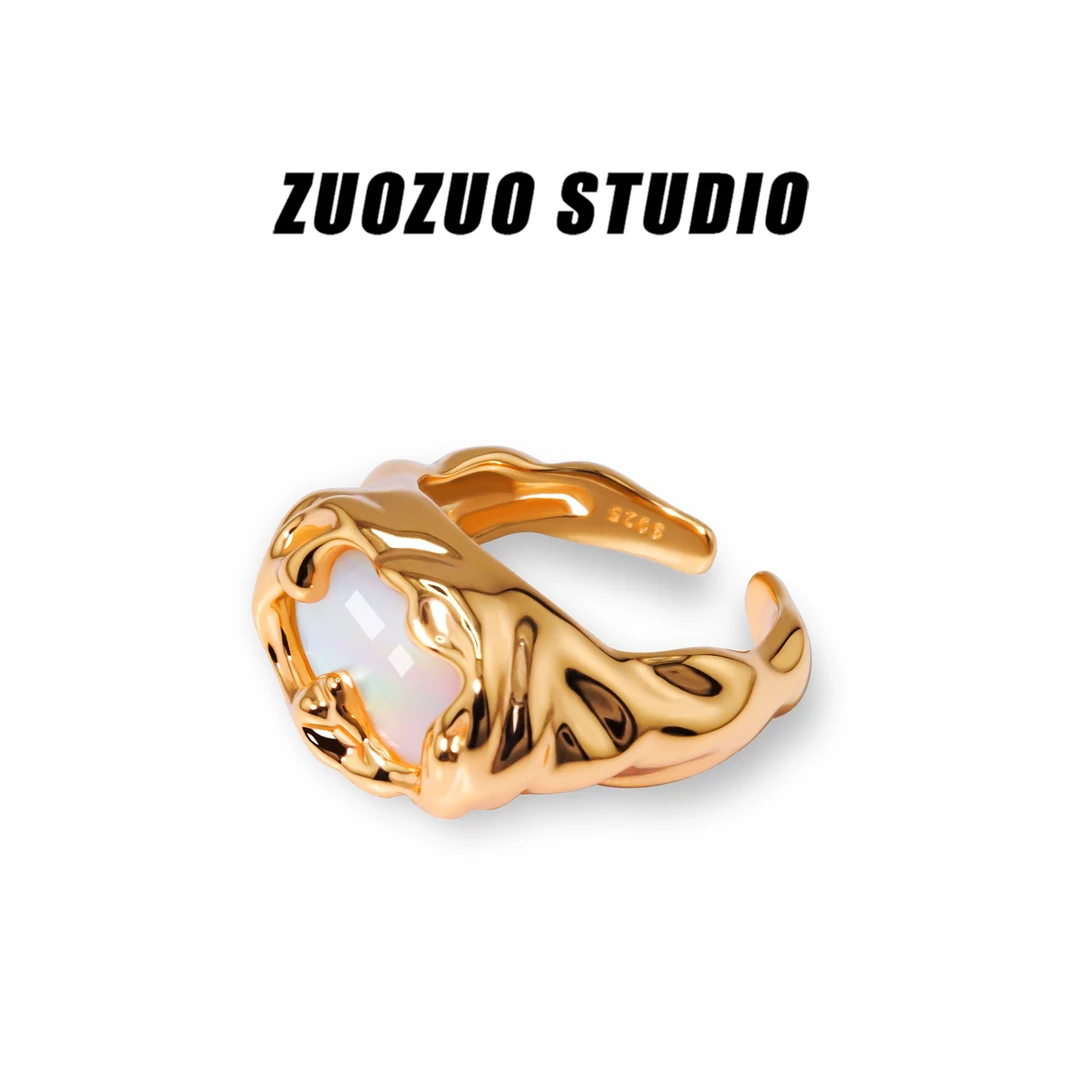 925银戒指 【 巴洛克之恋】印章开口戒指女指环欧美时尚复古法式