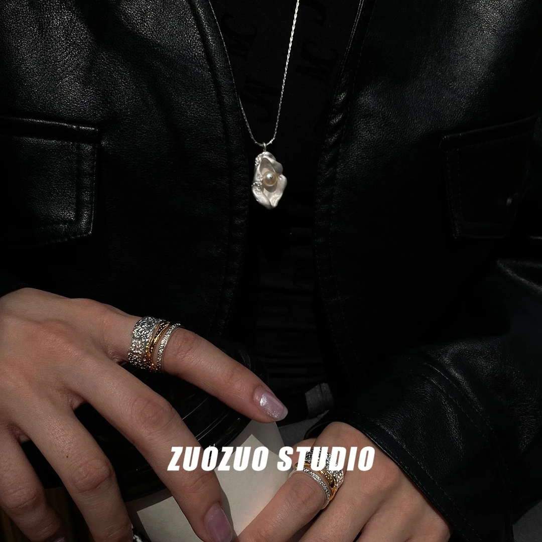 坠链均925银 花瓣设计毛衣链项链个性链长60CM气质欧美轻奢时尚