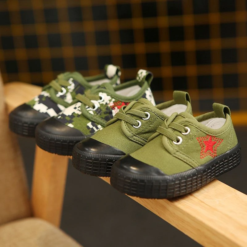 儿童解放鞋男童女童宝宝帆布鞋低帮黄胶鞋小中大童宝宝学步解放鞋