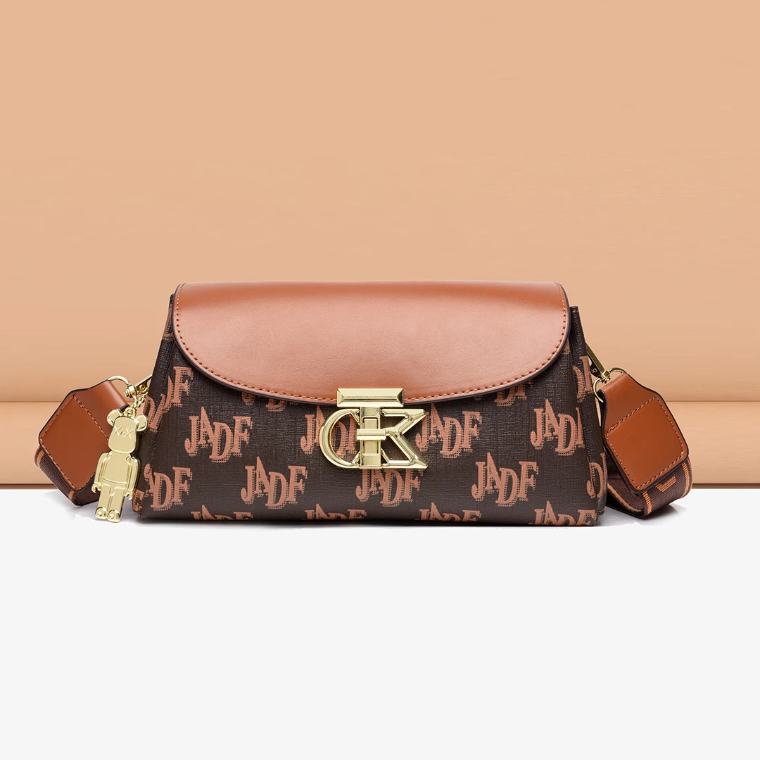 2024大容量托特包包女士单肩斜挎潮流包包8301-Jadf棕色