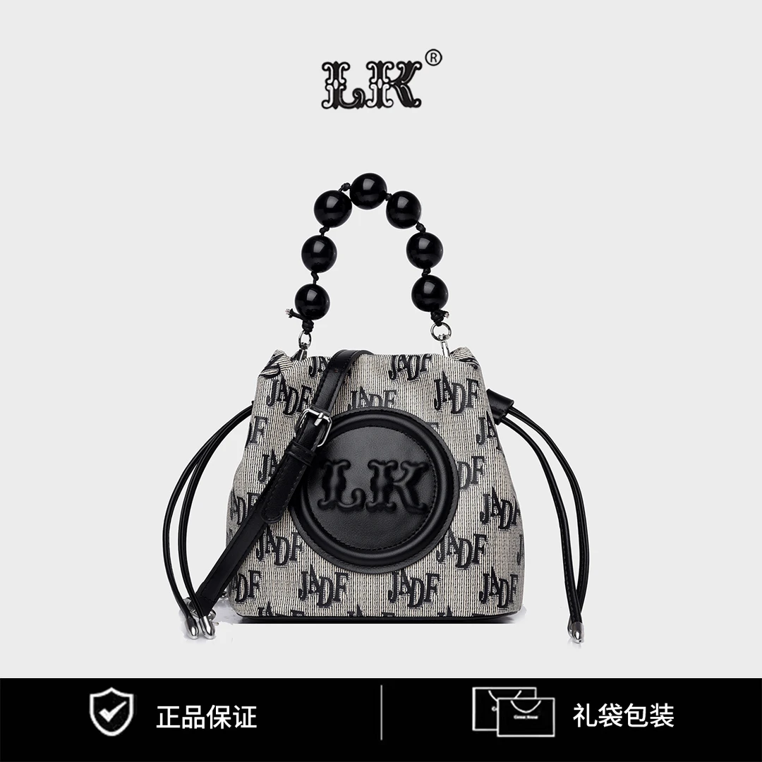 潮流轻奢小众单肩斜挎女士包女士手提水桶包183黑色