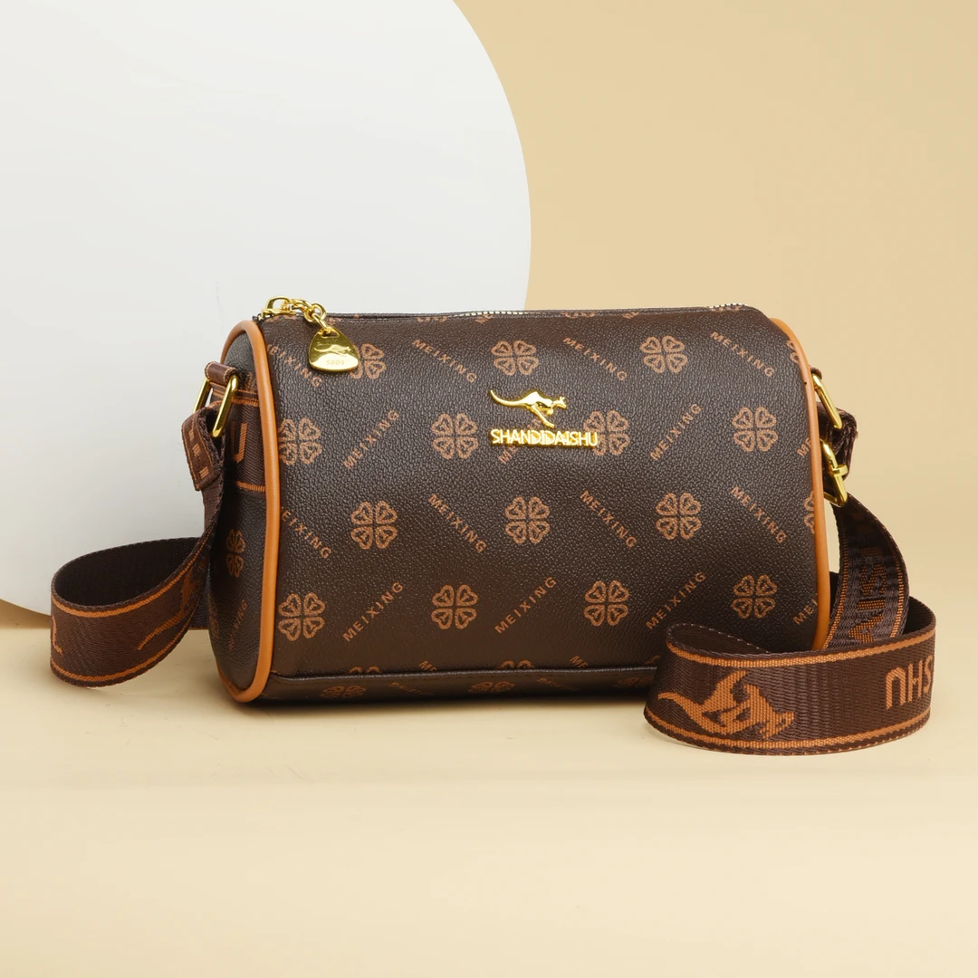 【长22高15厚10】潮流经典女士百搭小众单肩斜挎包8030棕