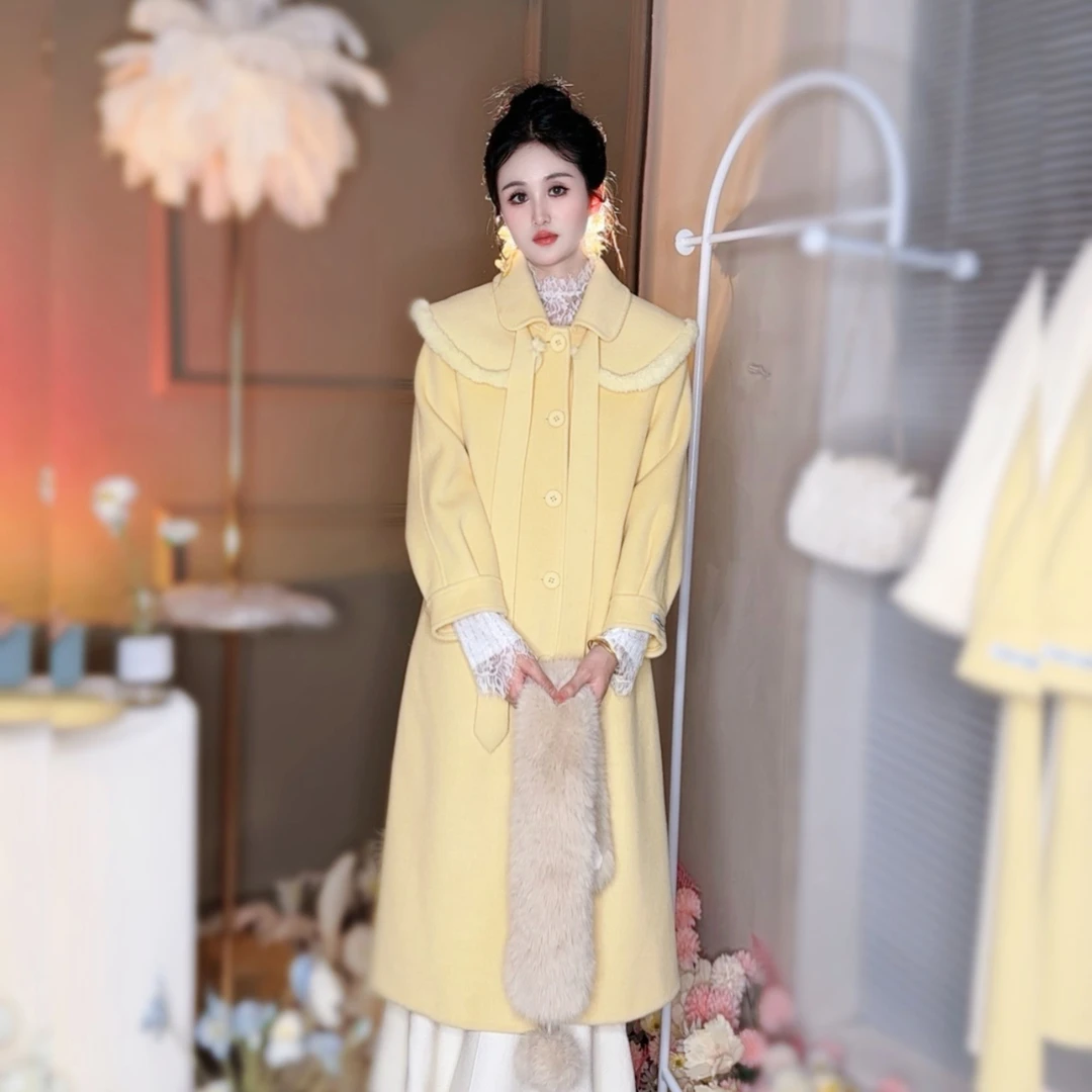 苏苏小姐定制 秋冬春季（穿点气质款）毛呢外套披肩款